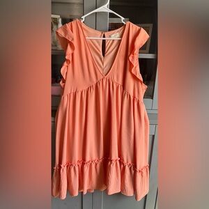 Coral Babydoll Dress